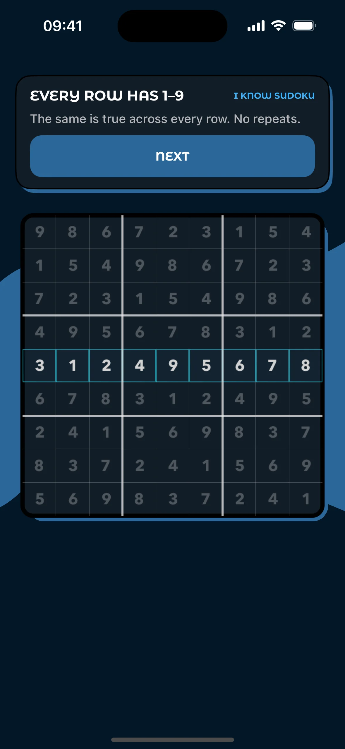 Arcadoku guided Sudoku tutorial
